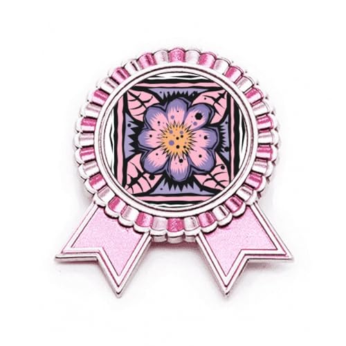 Badge broche Mexicon fleur violette pour personnaliser vos vestes
