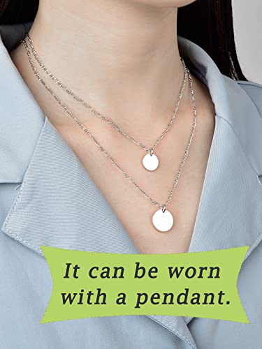 Silbertale 1.5Mm Thin 925 Sterling Silver Italian Figaro Chain Necklace 14-30 Inch #TOP6