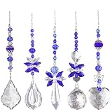 Crystal Suncatcher - Window Hanging Sun Catchers Chains with Prism Beads for Home Decor Garden Sunca