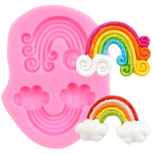 QDMOLDS Rainbow Silicone Molds Rainbow Cake Fondant Mold