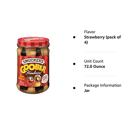 Smucker's Goober Peanut Butter & Strawberry Jelly 18 Oz. Jar (Pack Of 4) #TOP1