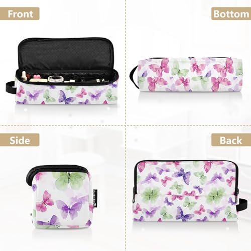 Bolsa de viaje blanca con diseño acuarela mariposa para herramientas de cabello caliente, organizador para planchas, rizadores, secadores y accesorios de peinado miniatura 5