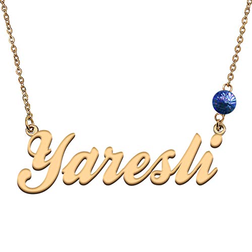 HUAN XUN Custom Choker Birthstone Yaresli Name Necklace Best