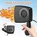 Blytra Portable Car Heater with Fast Heating and Cooling, Electronic Auto Fan Heater 12V 200W, 360° Rotatable Auto Fan for Effective Windshield Defrosting and Defogging in Vehicles, Black
