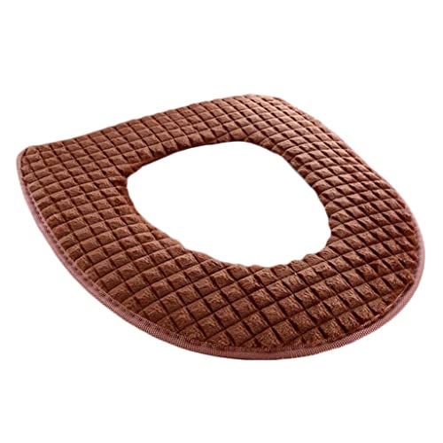 便座パッド、便座クッション、バスルーム ソフト 厚手 ウォーマー 便座カバー パッド プラッシュ トイレカバー シート 蓋 パッド ホームデコレーション 便座カバー (色 : C、サイズ : ワンサイズ) (カラー: A、S