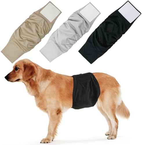 Pannolini Lavabili Per Cani Maschi - Confezione Da 3, Taglia Media 40-52 Cm - Foto 5