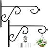 Plant Hanger Hook2 Pcs Hanging Basket Hooks6in Metal Wall Plant Hook for Outdoor or Indoor Hanging Flower BasketsBird FeedersSolar Lanterns