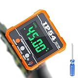 Digital Angle Magnetic Protractor,4 of 90° Measuring Range Mini Digital Level with Backlight Carpenter Tools IP54 Waterproof Inclinometer for ADAS Calibration Auto Angle Measurement