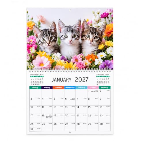 Image of 2027 Wall Calendar 12 Month Hanging Monthly Planner