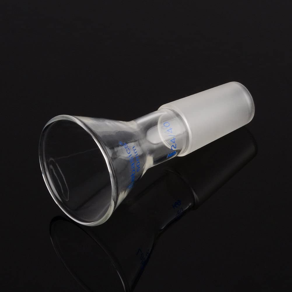 Labasics Glass Short Stem Powder Funnel with 50 mm Top Outer Dimension and 24/40 Inner Joint, Lab Glassware for Filtration and Transfer — Amazon image 5