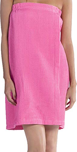 Image of BY LORA Womens Lightweight Waffle Spa Wrap Towel, Quick-Dry Body, Multi Colors
