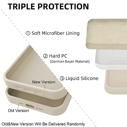 Image of M Cart Case Liquid Silicone Case Cover Gel Rubber Full Body Protection Shockproof Case Cover Compatible with iPhone 12 Cases /iPhone 12 /12 Pro (2020) 6.1 inch (Stone Grey)