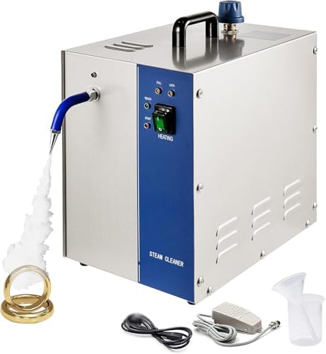 Professional 3L Stainless Steel Electric Jewelry Cleaner - Rapid Foot Switch Steam Cleaning for Home & Repair - Perfect for Diamonds, Gold, Silver & Precious Gems.