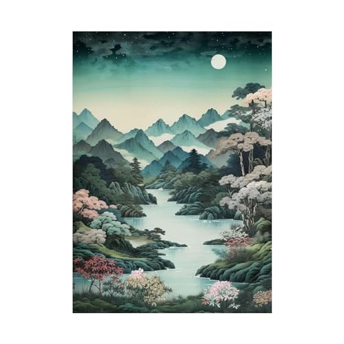 Toile murale de paysage SIVAJI peinture d'art 60x80cm décoration salon