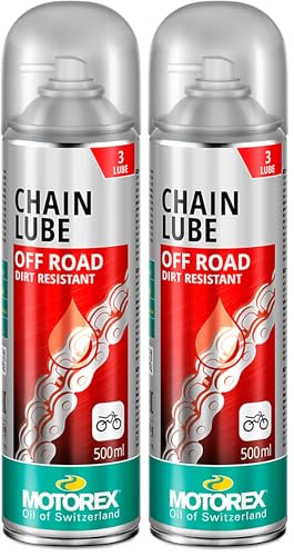 CHAINLUBE Off Road Motorex lubrifiant spray en lot de 2 pour l'entretien de votre moto