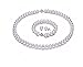 Produktbild treasurebay Halskette Süßwasserperlen 89 mm AA Grade, Armband und Ohrringe Set