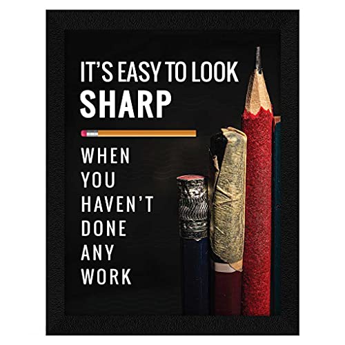ArtX Paper Motivational Quote It's Easy To Look Wall Frame Art Painting, Multicolor, Motivational, 10.5X13.5 in, Set of 1