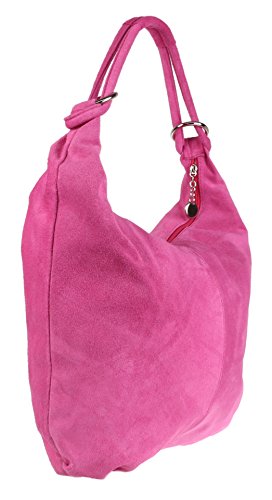 Image of Girly HandBags Womens Hobo Italian Suede Genuine Leather Shoulder Bag