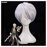 Cosplay Wig Fire Emblem Warriors Hairwear Robin Short Silver Straight Cosplay Hair Halloween Role Play