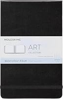 Moleskine S05629 Watercolour Hard Cover Notebook - Plain - Large - Black, (MM804)