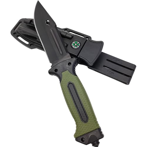 Faca Tática Bainha Protetora com Lâmina Inoxidável para Camping, Caça, Aventura, Trilhas e Atividade