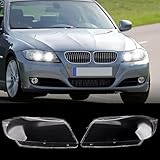 GaofeiLTF Xenon Headlight Clear Lens Cover Fit for BMW 3 Series E90 Sedan E91 Touring 2005-2011 Car Headlamp Shell Cover Replacement Left and Right Side