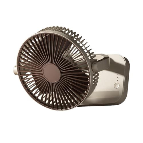Générique Ventilador de circulador de aire, ventilador de circulación silencioso recargable de escritorio, 8,27 x 7,68 pulgadas, 360 grados, enfriador de motor de 3 velocidades de CC para dormitorio