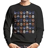 Sudadera de los hombres Star Wars The Mandalorian The Tribe Character Heads Men\'s Sweatshirt
