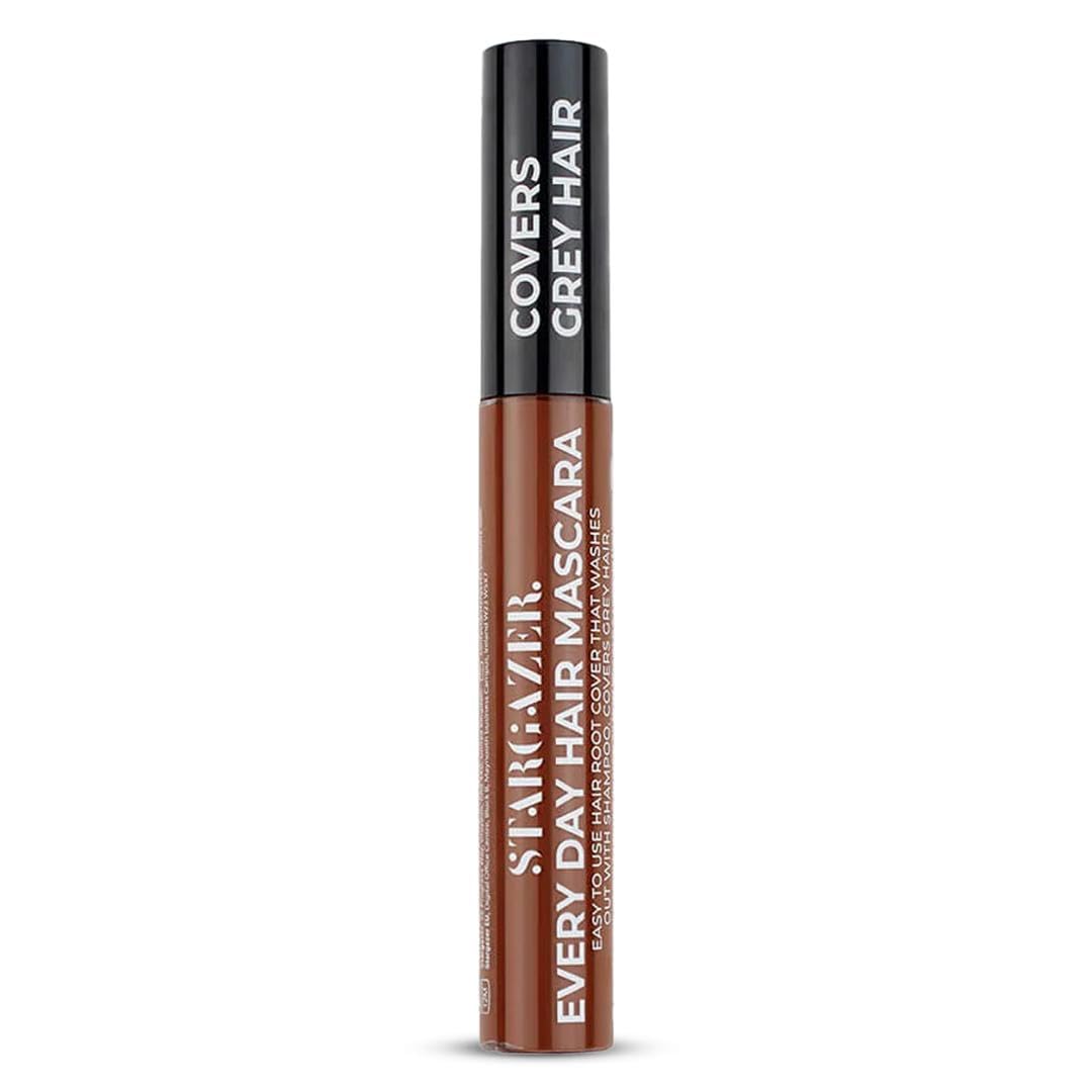 Stargazer Everyday Mid Brown Hair Mascara - Temporary Root Touch-Up & Grey Coverage - Washable Hair Colour Wand - Cruelty-Free