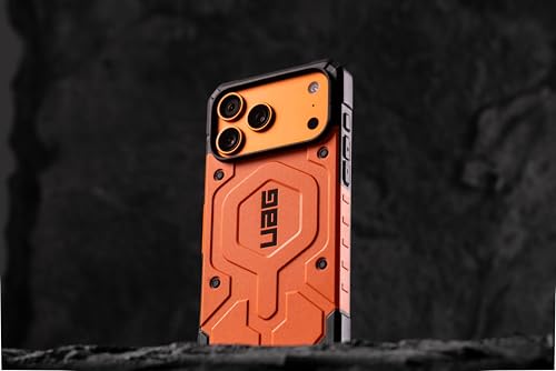 Image of Urban Armor Gear UAG Pathfinder Magnetic Compatible, Rugged Shockproof Anti-Slip Military Grade Protective Case /Cover Designed for iPhone 17 Pro Max (2025) - Orange