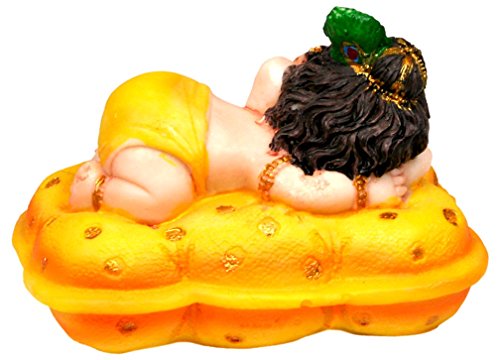 Cute Baby Ganesh Napping 4" Hindu Elephant God Ganapati Golu Doll