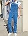Yuanbang Overalls for Men Fashion Blue Coveralls Work Utility Denim Bib Jumpsuit with Zipper(Mid-Blue,XXL)
