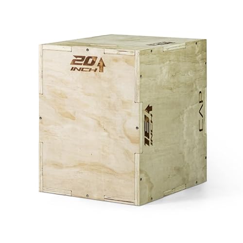 CAP Barbell 3-in-1 Wooden Plyometric Box 20in x 18in x 16in