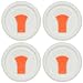 Corningware FM-22-VPC 20oz Orange Round Soup Mug Pop-Ins Vented Lid (4-Pack)
