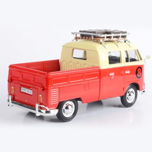 Volkswagen Type 2 (T1) Pickup Baller #8 1:24 rojo/crema miniatura 5