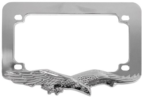 Custom Accessories 92732 Chrome Eagle Motorcycle License Plate Frame