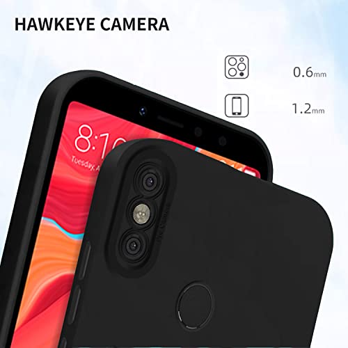 Image of Pikkme Mi Redmi Y2 Back Cover Soft Matte Liquid Silicone TPU | Camera Protection | Shockproof Slim Back Case for Mi Redmi Y2 (Black)