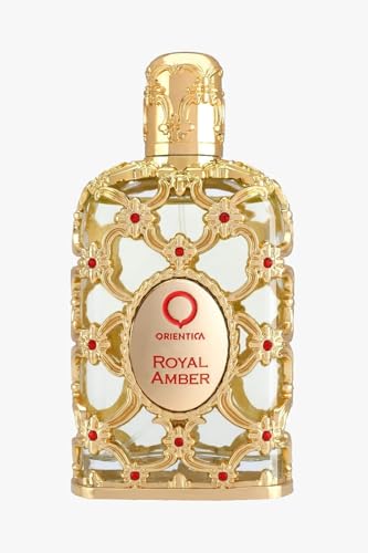 Image of Orientica Luxury Royal Amber Eau De Parfum 0.25oz /7.5ml Mini Splash - Notes of Vanilla, Bergamot, Pineapple - Amber Oud, Gourmand Arabic Perfumes for Women & Men - Perfumes Arabes de Mujer y Hombres