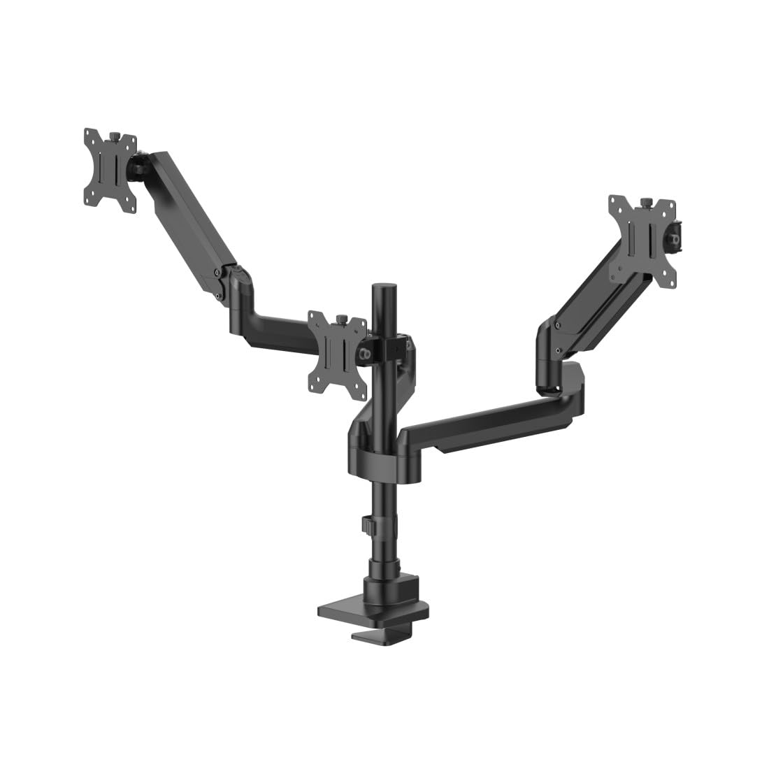 Support d'écran 3 moniteurs, vérin à gaz, entièrement Mobile, 17" - 32", Noir