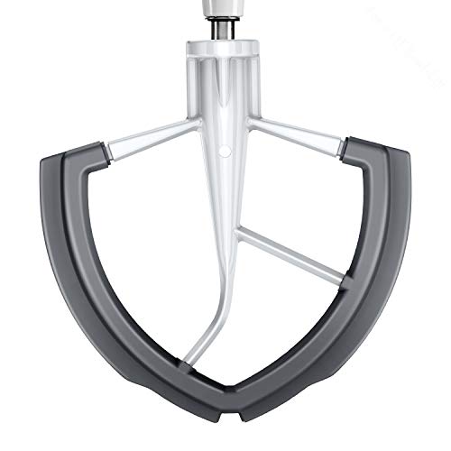 Flex Edge Beater for KitchenAid 6QT Bowl-Lift Stand Mixer, Beater with Double Silicone Edge, Mixer Paddle, Perfect 6 Quart Bowl-Lift Stand Mixer Attachment for KitchenAid, White by KITOART - Used condition - US$18.80