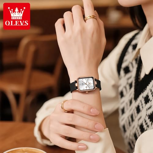 Image of OLEVS Watch for Women Silicone Band Waterproof Luminous Wristwatch Minimalist Fashion