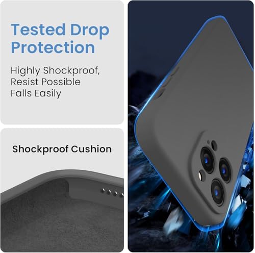 Image of Elzzi Square Candy Liquid Silicone iPhone Case Cover Compatible for iPhone 13 Pro, All Cube Series with Microfiber Lining Compatible iPhone 13 Pro (6.1 inch) - Space