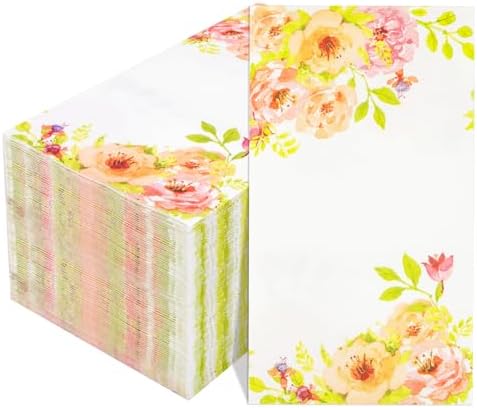 WDF 100Pack Floral Napkins...
