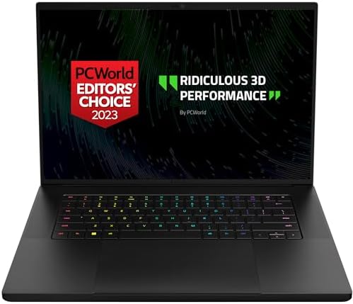 Razer Blade 16 Gaming-Laptop: NVIDIA GeForce RTX 4070 13th Gen Intel 24-Core i9 HX CPU - 16" QHD+ 240Hz 16GB-RAM - 1TB SSD