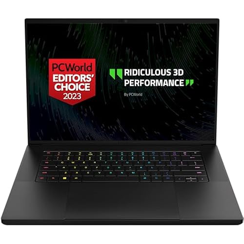 Razer Blade 16 Gaming-Laptop: NVIDIA GeForce RTX 4070 13th Gen Intel 24-Core i9 HX CPU - 16" QHD+ 240Hz 16GB-RAM - 1TB SSD CNC Aluminum Compact GaN-Charger - Windows 11 Chroma RGB