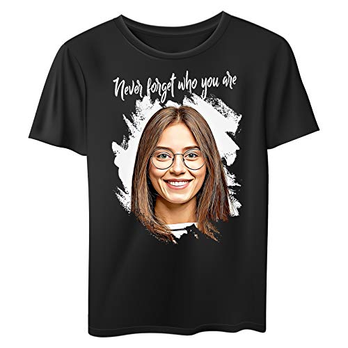 T-shirt personnalisé avec votre portrait digital noir en taille M