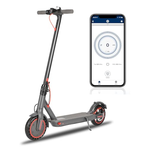 DEAKY SPORTS Patinete Electrico Adultos, 25km/h Maximo de 25-30KM, Neumaticos Macizos de 8,5 Pulgadas, Ajuste de 3 Velocidades, Patinetes Electrico para Adultos y Adolescentes