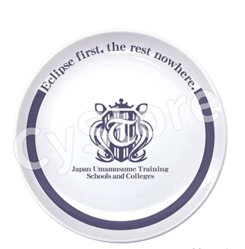 Cospa Uma Musume Pretty Derby Tresen School Insignia 8.3 inches (21 cm) Rice Plate, Approx. 8.3 inches (21 cm), Made of Ceramic