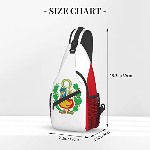 Morrales bandolera con diseño de la bandera de Perú unisex miniatura 4