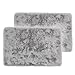 Produktbild Schöner Wohnen Kollektion Badezimmerteppich 40x60 cm 2er Set  sehr Flauschige Badematte Silber  Deko Badezimmer Matte waschbar und rutschfest